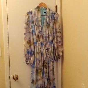 Alex Marie maxi v-neck blue floral dress